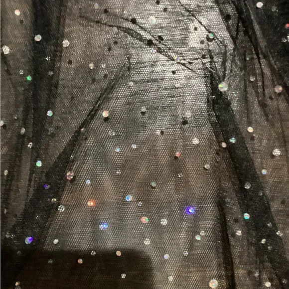 Forever 22 Sparkly Black Net Maxi Dress - Picture 3 of 4